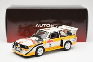 Audi Sport Quattro S1 #5 W. Rohrl / C. Geistdorfer Rally Sanremo Winner 1985 AUTOart 1:18 88503 Kompozit – obrázek 8 z 8
