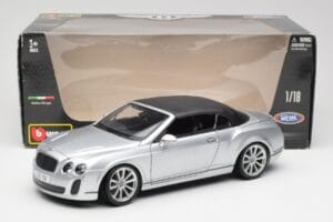 Bentley Continental Supersports Kabriolet 1. Generace Stříbrný Bburago 1:18 18-11037S Kov – obrázek 8 z 8