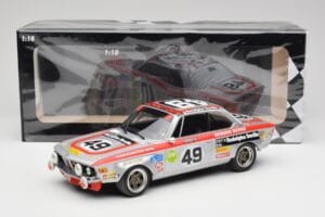 BMW 2800 CS E9 #49 Team Schnitzer G. Herzog / H. Heyer 24 Hours of Spa 1972 Minichamps 1:18 155722749 Kov – obrázek 6 z 6