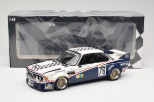 BMW 3.0 CSL E9 Garage Du Bac #76 P. Depnic / H. Coulon 24 Hours of Le Mans 1977 Minichamps 1:18 155772576 Kov – obrázek 6 z 6