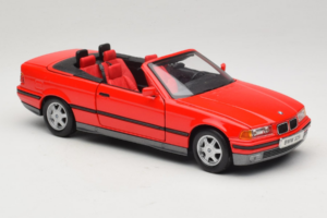BMW 325i E36 Kabriolet Červený Maisto 1:18 50229 Kov – obrázek 6 z 8