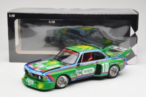 BMW 3.5 CSL E9 Schnitzer #10 D. Quester / R. Peterson 6 Hours Watkins Glen 1976 Minichamps 1:18 155762610 Kov – obrázek 6 z 6