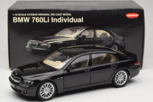 BMW 760Li E66 Individual Černý Kyosho 1:18 08573RB Kov – obrázek 8 z 8