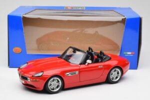 BMW Z8 E52 Roadster Jasně Červený Bburago 1:18 12032 Kov – obrázek 8 z 8