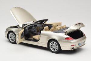 BMW 6 Series E64 Cabriolet Mineral Silver Metallic Kyosho 1:18 80430153437 Kov – obrázek 6 z 9