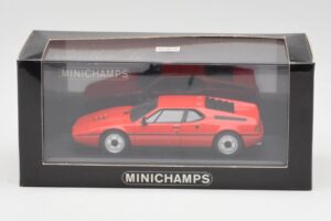 BMW M1 Červený Minichamps 1:43 430025022 Kov – obrázek 4 z 4