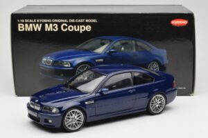 BMW M3 E46 Modrý Kyosho 1:18 08503BL Kov – obrázek 8 z 8