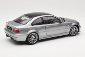 BMW M3 E46 CSL Stříbrný Kyosho 1:18 08506S Kov – obrázek 3 z 8