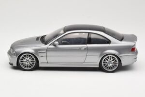 BMW M3 E46 CSL Stříbrný Kyosho 1:18 08506S Kov – obrázek 4 z 8