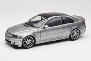 BMW M3 E46 CSL Stříbrný Kyosho 1:18 08506S Kov