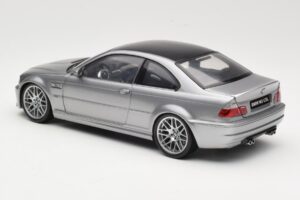 BMW M3 E46 CSL Stříbrný Kyosho 1:18 08506S Kov – obrázek 7 z 8