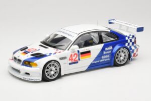 BMW M3 E46 GTR #42 J. Lehto / J. Muller ELMS 2001 Minichamps 1:18 100012192 Kov