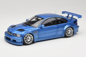 BMW M3 E46 GTR Street Modrý Minichamps 1:18 80430302540 Kov
