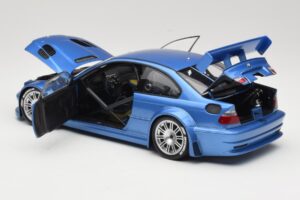 BMW M3 E46 GTR Street Modrý Minichamps 1:18 80430302540 Kov – obrázek 5 z 8