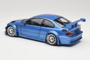 BMW M3 E46 GTR Street Modrý Minichamps 1:18 80430302540 Kov – obrázek 7 z 8