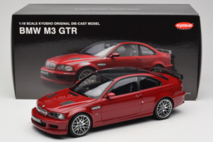 BMW M3 E46 GTR Street Červený Kyosho 1:18 08507R Kov – obrázek 8 z 8