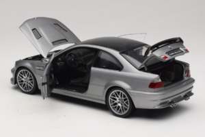BMW M3 E46 GTR Street Stříbrně Šedý Kyosho 1:18 08507S Kov – obrázek 5 z 8