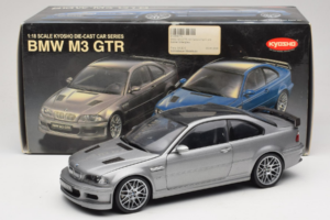 BMW M3 E46 GTR Street Stříbrně Šedý Kyosho 1:18 08507S Kov – obrázek 8 z 8