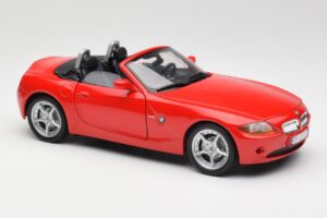 BMW Z4 E85 Roadster Červený Bburago 1:18 34046 Kov – obrázek 6 z 8