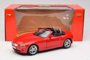 BMW Z4 E85 Roadster Červený Bburago 1:18 34046 Kov – obrázek 8 z 8