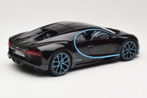 Bugatti Chiron Černý & Modrý Bburago 1:18 18-11040BK Kov – obrázek 3 z 8