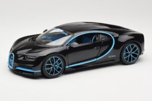 Bugatti Chiron Černý & Modrý Bburago 1:18 18-11040BK Kov