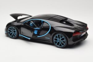 Bugatti Chiron Černý & Modrý Bburago 1:18 18-11040BK Kov – obrázek 5 z 8