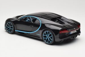 Bugatti Chiron Černý & Modrý Bburago 1:18 18-11040BK Kov – obrázek 7 z 8