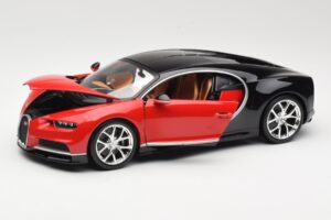 Bugatti Chiron Černý & Červený Bburago 1:18 18-11040 Kov – obrázek 2 z 8