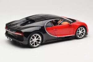 Bugatti Chiron Černý & Červený Bburago 1:18 18-11040 Kov – obrázek 3 z 8