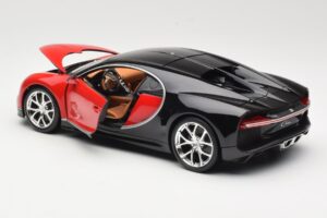 Bugatti Chiron Černý & Červený Bburago 1:18 18-11040 Kov – obrázek 5 z 8