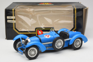 Bugatti Type 51 Grand Prix #14 Modrý Bburago 1:18 3012-M1 Kov – obrázek 6 z 6