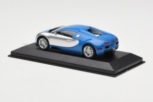 Bugatti Veyron Centenaire Modrá Metalíza Stříbrný Minichamps 1:43 400110850 Kov – obrázek 3 z 4