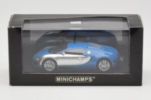 Bugatti Veyron Centenaire Modrá Metalíza Stříbrný Minichamps 1:43 400110850 Kov – obrázek 4 z 4