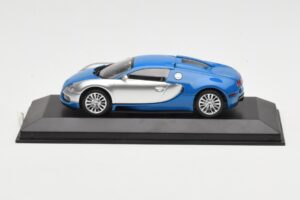 Bugatti Veyron Centenaire Modrá Metalíza Stříbrný Minichamps 1:43 400110850 Kov