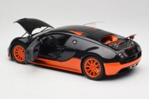 Bugatti Veyron Super Sport World Record Edition Carbon & Orange Minichamps 1:18 100110840 Kov – obrázek 5 z 8