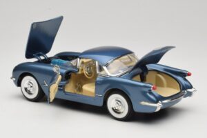 Chevrolet Corvette C1 Modrý Mira 1:18 6105 Kov – obrázek 5 z 8