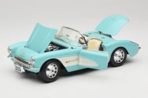 Chevrolet Corvette C1 Modrý & Bílý Bburago 1:18 3024-M2 Kov – obrázek 2 z 8