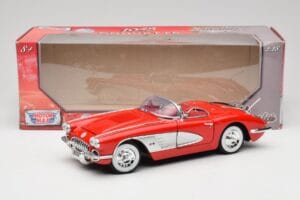 Chevrolet Corvette C1 Červený Motormax 1:18 73100TC Kov – obrázek 8 z 8