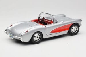 Chevrolet Corvette C1 Stříbrný Bburago 1:18 3034 Kov – obrázek 3 z 8