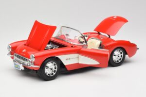 Chevrolet Corvette C1 Roadster Červený Bburago 1:18 3024 Kov – obrázek 2 z 8