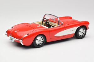 Chevrolet Corvette C1 Roadster Červený Bburago 1:18 3024 Kov – obrázek 3 z 8