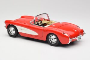 Chevrolet Corvette C1 Roadster Červený Bburago 1:18 3024 Kov – obrázek 7 z 8