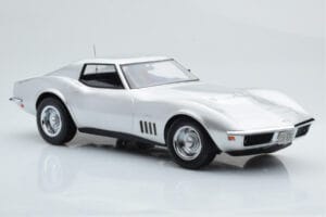 Chevrolet Corvette C3 Stříbrný Norev 1:18 189032 Kov – obrázek 4 z 6