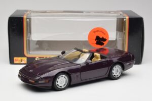 Chevrolet Corvette C4 LT4 Kabriolet Fialový Metalíza Maisto 1:18 50277 Kov – obrázek 8 z 8