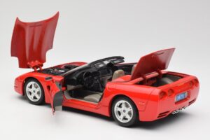 Chevrolet Corvette C5 Kabriolet Červený Bburago 1:18 3076 Kov – obrázek 5 z 8