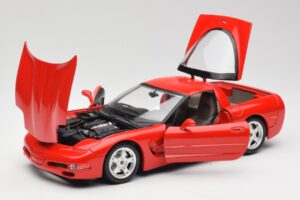 Chevrolet Corvette C5 Červený Bburago 1:18 3066 Kov – obrázek 2 z 8