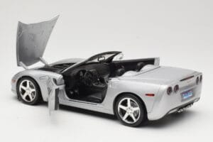 Chevrolet Corvette C6 Kabriolet Stříbrný Hot Wheels 1:18 B6052 Kov – obrázek 5 z 8