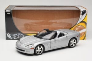 Chevrolet Corvette C6 Kabriolet Stříbrný Hot Wheels 1:18 B6052 Kov – obrázek 8 z 8