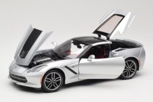 Chevrolet Corvette C7 Stříbrný Maisto 1:18 38132 Kov – obrázek 2 z 8